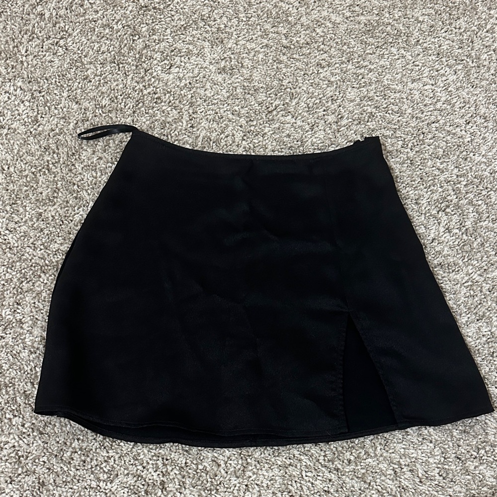 Cotton Candy Black Mini Skirt